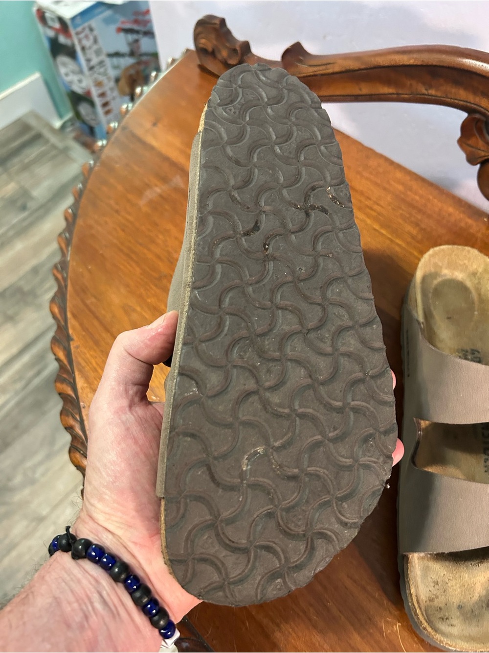 Birkenstock Arizona Mocha Slides Men’s 7 Women’s 9 Nice - Picture 6 of 13